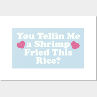 You Tellin Me a Shrimp Fried This Rice? Funny Sarcastic Meme Y2k Posters and Art